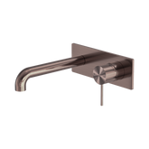 Mecca Wall Basin/Bath Nero Mixer 120mm - Brushed Bronze