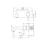 Mecca Wall Basin Nero Mixer 160mm Spout - Matt Black