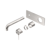 Nero Mecca Wall Basin/Bath Mixer 185Mm Trim Kits Only - Brushed Nickel