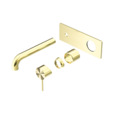 Nero Mecca Wall Basin/Bath Mixer 230Mm Trim Kits Only - Brushed Gold
