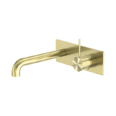 Nero Mecca Wall Basin/Bath Mixer Handle Up 120Mm - Brushed Gold