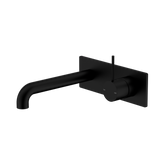 Nero Mecca Wall Basin/Bath Mixer Handle Up 120Mm - Matte Black