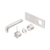 Nero Mecca Wall Basin/Bath Mixer Handle Up 120Mm Trim Kits Only - Brushed Nickel
