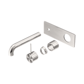 Nero Mecca Wall Basin/Bath Mixer Handle Up 185Mm Trim Kits Only - Brushed Nickel
