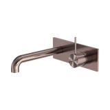 Nero Mecca Wall Basin/Bath Mixer Handle Up 230Mm - Brushed Bronze