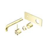 Nero Mecca Wall Basin/Bath Mixer Handle Up 230Mm Trim Kits Only - Brushed Gold