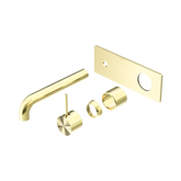 Nero Mecca Wall Basin/Bath Mixer Handle Up 260Mm Trim Kits Only - Brushed Gold
