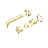 Nero Mecca Wall Basin/Bath Mixer Separate Back Plate 120Mm Trim Kits Only - Brushed Gold