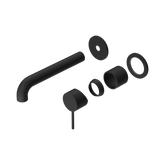 Mecca Wall Basin/Bath Nero Mixer Separate Back Plate 185mm Trim Kits Only - Matte Black