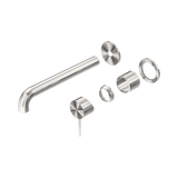 Nero Mecca Wall Basin/Bath Mixer Separate Back Plate 230Mm Trim Kits Only - Brushed Nickel