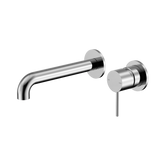 Nero Mecca Wall Basin/Bath Mixer Separate Back Plate 260Mm - Chrome