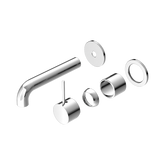 Nero Mecca Wall Basin/Bath Mixer Separate Back Plate Handle Up 120Mm Trim Kits Only - Chrome