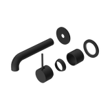 Nero Mecca Wall Basin/Bath Mixer Sep. Back Plate Handle Up 120Mm Trim Kit Only - Matte Black