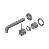 Mecca Wall Nero Mixer Separate Back Plate Handle Up 185mm Trim Kits Only - Gun Metal