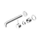 Nero Mecca Wall Basin/Bath Mixer Separate Back Plate Handle Up 260Mm Trim Kits Only - Chrome