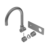 Nero Mecca Wall Basin/Bath Mixer Swivel Spout Handle Up Trim Kits Only - Gunmetal
