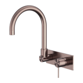 Mecca Wall Basin/Bath Nero Mixer Swivel Spout - Brushed Bronze