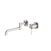 Mecca Wall Basin/Bath Nero Mixer Swivel Spout 225mm - Brushed Nickel