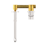 Mecca Wall Basin/Bath Nero Mixer Swivel Spout 225mm - Brushed Nickel Nr221910Rbn