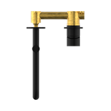Mecca Wall Basin/Bath Nero Mixer Swivel Spout 225mm - Matte Black Nr221910Rmb