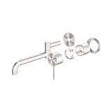 Nero Mecca Wall Basin/Bath Mixer Swivel Spout 225Mm Trim Kits Only - Brushed Nickel