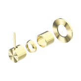 Nero Mecca Shower Mixer Handle Up 80Mm Plate Trim Kits Only - Brushed Gold