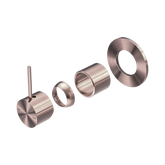 Nero Mecca Shower Mixer Handle Up 80Mm Plate Trim Kits Only - Brushed Bronze