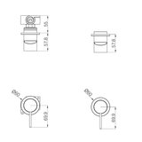 Nero Mecca Shower Mixer 60Mm Plate Trim Kits Only - Matte White