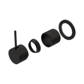 Nero Mecca Shower Mixer 60Mm Handle Up Plate Trim Kits Only - Matte Black