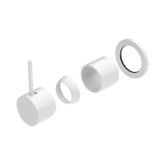 Nero Mecca Shower Mixer 60Mm Handle Up Plate Trim Kits Only - Matte White