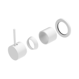 Nero Mecca Shower Mixer 60Mm Handle Up Plate Trim Kits Only - Matte White