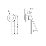 Mecca Care Shower Nero Mixer Trim Kits Only - Chrome