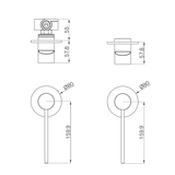 Mecca Care Shower Nero Mixer Trim Kits Only - Brushed Bronze