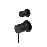 Mecca Shower Nero Mixer With Divertor Separate Back Plate - Matt Black