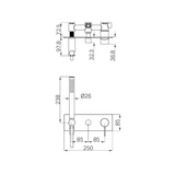 Nero Mecca Shower Mixer Diverter System - Chrome