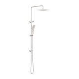 Nero Square Project Twin Shower - Brushed Nickel