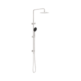 Round Project Twin Nero Shower 4 Star Rating - Brushed Nickel