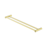 Nero New Mecca Double Towel Rail 600Mm - Brushed Gold