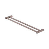 Nero New Mecca Double Towel Rail 600Mm - Brushed Bronze