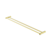 Nero New Mecca Double Towel Rail 800Mm - Brushed Gold
