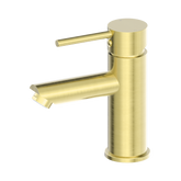 Nero Dolce Basin Mixer Straight Spout - Brushed Gold