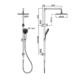 Nero Round Twin Shower - Chrome