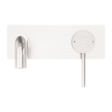 Dolce Wall Basin Nero Mixer (Stylish Spout) Shower - Brushed Nickel