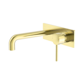 Nero Dolce Wall Basin/Bath Mixer - Brushed Gold