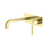 Nero Dolce Wall Basin/Bath Mixer - Brushed Gold