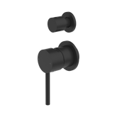 Nero Dolce Shower Mixer With Diverter Separate Back Plate - Matte Black
