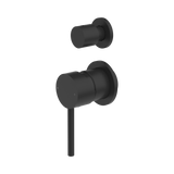 Nero Dolce Shower Mixer With Diverter Separate Back Plate - Matte Black