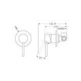 Dolce Shower Nero Mixer Shower - Brushed Nickel