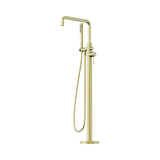 Nero Opal Freestanding Bath Mixer With Hand Shower - Brushed Gold