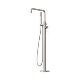 Nero Opal Freestanding Bath Mixer With Hand Shower - Brushed Nickel